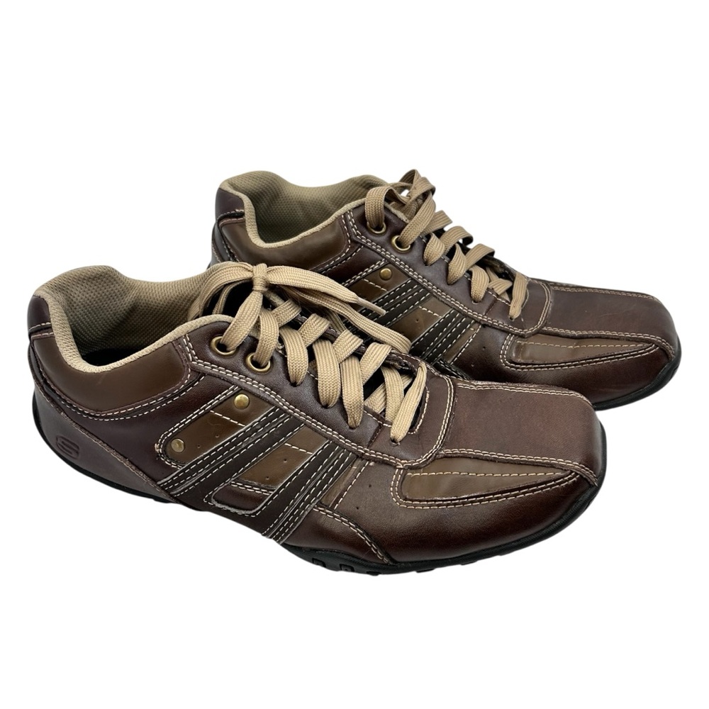 Skechers Y2K Brown Men's Casual Lace-Up Driving Sneakers Sz 10